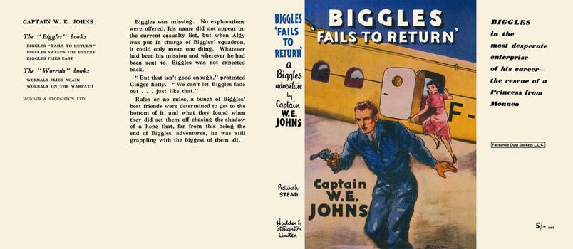 Item #6858 Biggles 'Fails to Return'. Captain W. E. Johns.