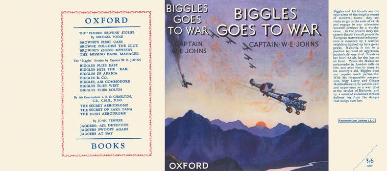 Item #6871 Biggles Goes to War. Captain W. E. Johns