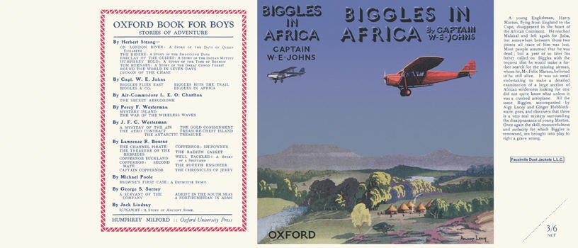 Item #6873 Biggles in Africa. Captain W. E. Johns.