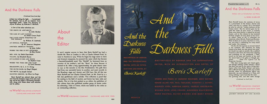 Item #6896 And the Darkness Falls. Boris Karloff, Anthology.