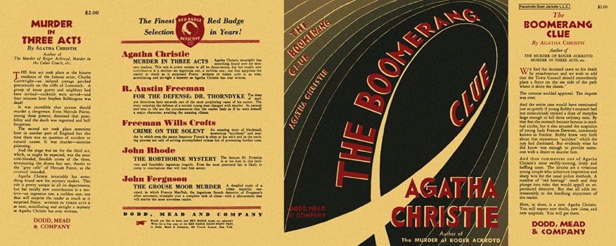 Item #691 Boomerang Clue, The. Agatha Christie