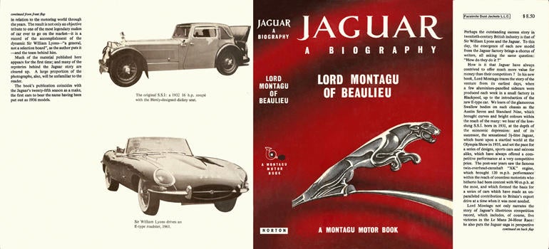 Item #6931 Jaguar, A Biography. Lord Montagu of Beaulieu.