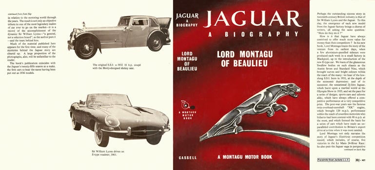 Item #6970 Jaguar, A Biography. Lord Montagu of Beaulieu.