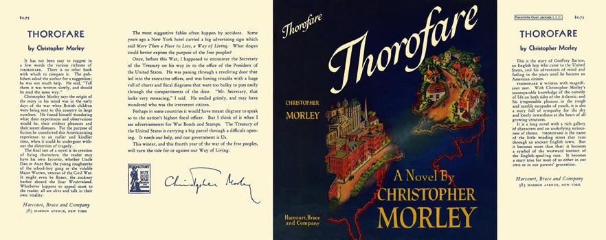 Item #6972 Thorofare. Christopher Morley