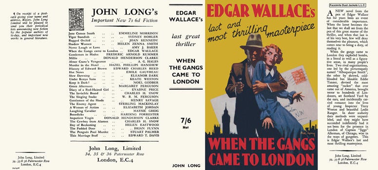 Item #7088 When the Gangs Came to London. Edgar Wallace