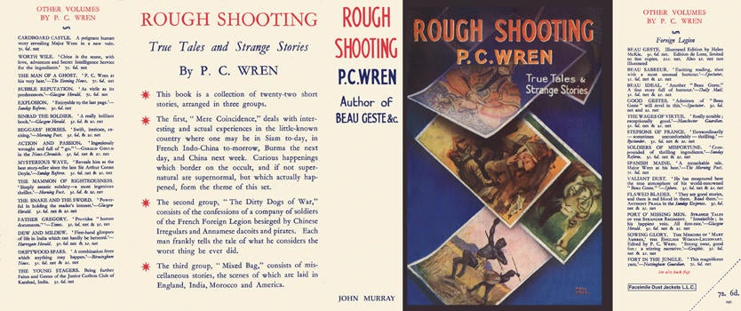 Item #7127 Rough Shooting. P. C. Wren.