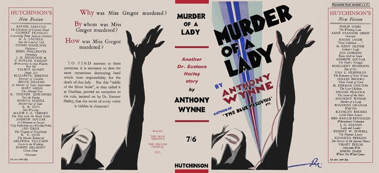 Item #7130 Murder of a Lady. Anthony Wynne