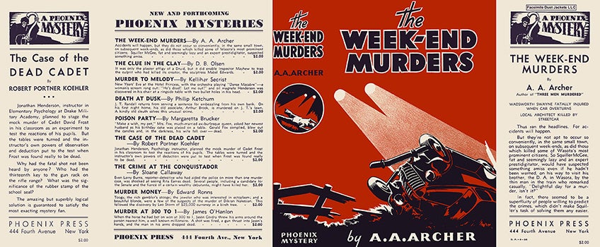 Item #7141 Week-End Murders, The. A. A. Archer