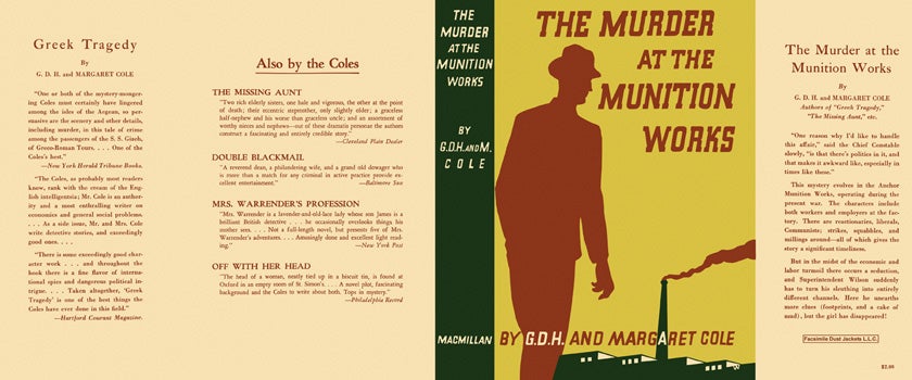 Item #7232 Murder at the Munition Works, The. G. D. H. Cole, Margaret Cole.