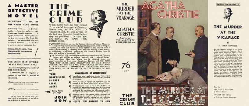 Item #725 Murder at the Vicarage, The. Agatha Christie