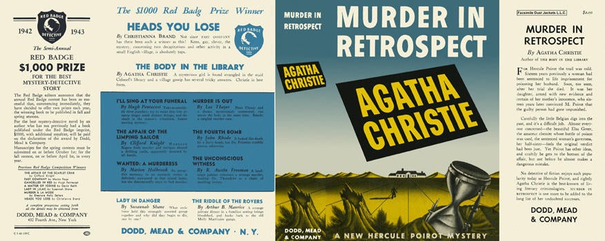 Item #730 Murder in Retrospect. Agatha Christie.