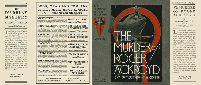 Item #737 Murder of Roger Ackroyd, The. Agatha Christie.
