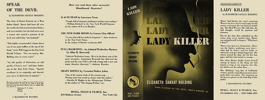 Item #7435 Lady Killer. Elisabeth Sanxay Holding