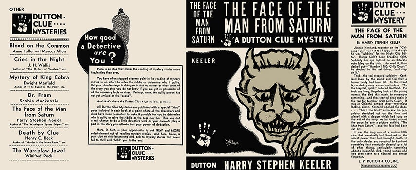 Item #7472 Face of the Man from Saturn, The. Harry Stephen Keeler