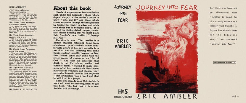 Item #75 Journey into Fear. Eric Ambler.