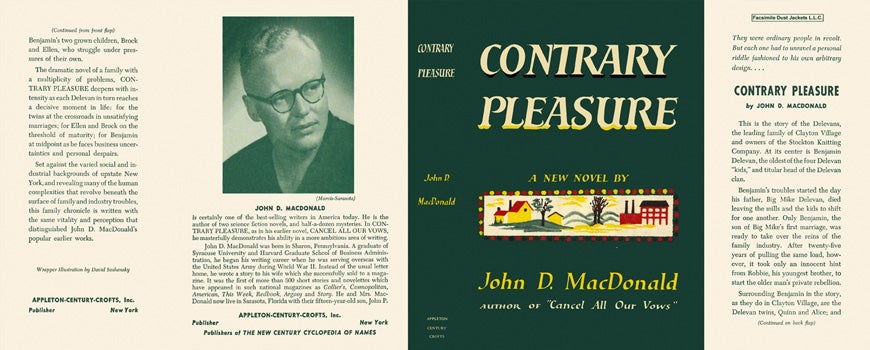 Item #7533 Contrary Pleasure. John D. MacDonald