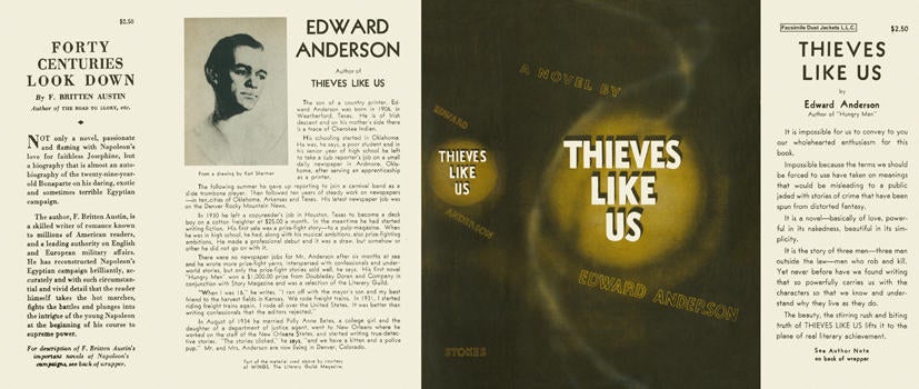 Item #77 Thieves Like Us. Edward Anderson.