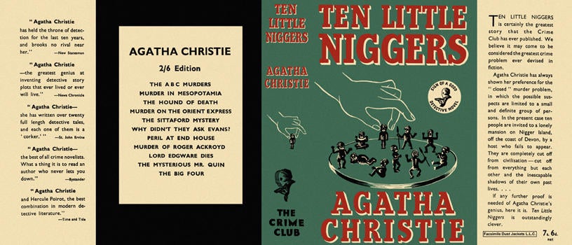 Item #777 Ten Little Niggers. Agatha Christie.