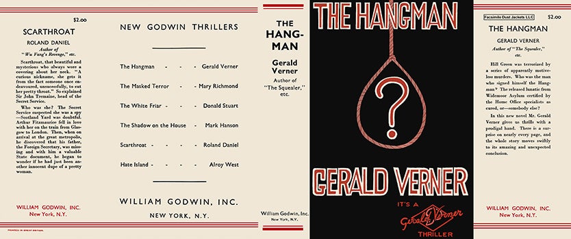 Item #7791 Hangman, The. Gerald Verner