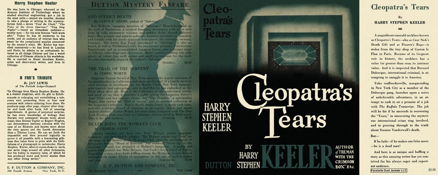 Item #7883 Cleopatra's Tears. Harry Stephen Keeler