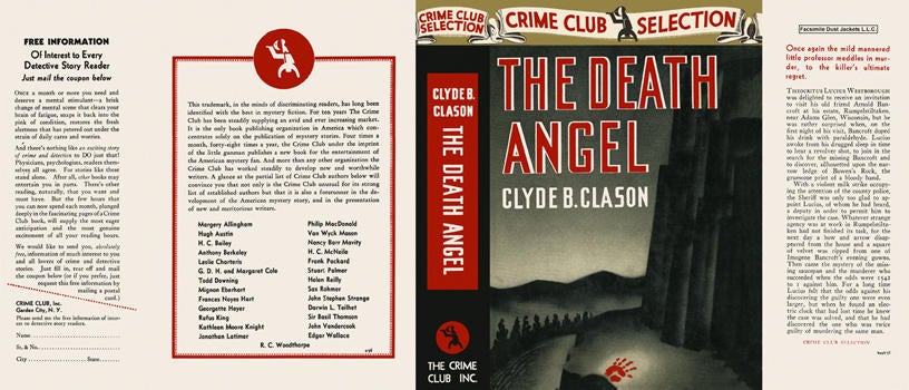Item #789 Death Angel, The. Clyde B. Clason.