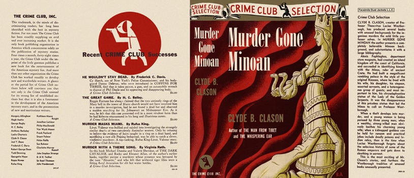 Item #794 Murder Gone Minoan. Clyde B. Clason.
