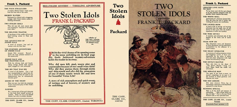 Item #8019 Two Stolen Idols. Frank L. Packard