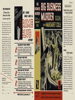 Big Business Murder. G. D. H. and Cole.