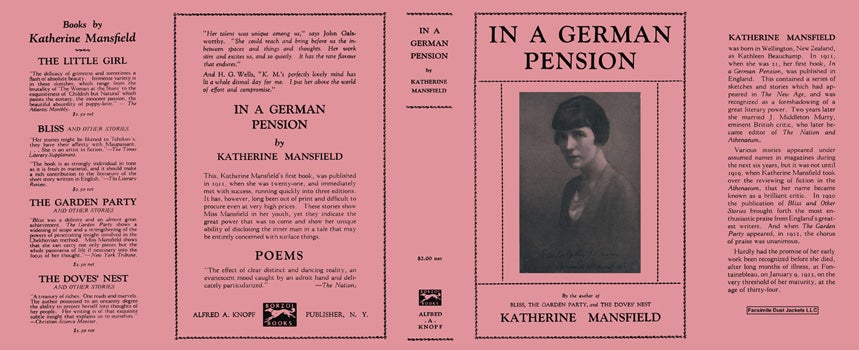 Item #8186 In a German Pension. Katherine Mansfield.