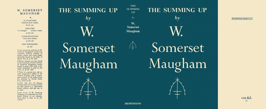 Item #8204 Summing Up, The. W. Somerset Maugham.