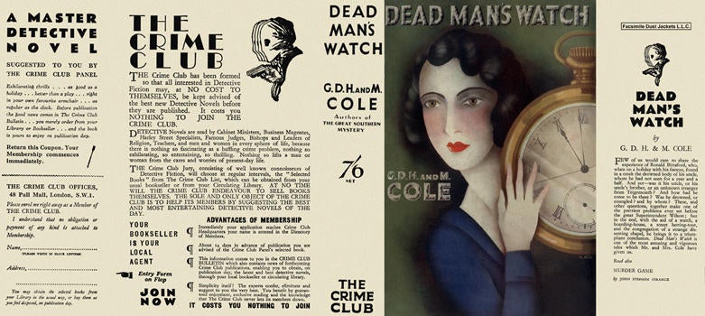 Item #821 Dead Man's Watch. G. D. H. Cole, Margaret Cole.