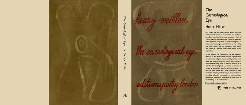 Item #8214 Cosmological Eye, The. Henry Miller