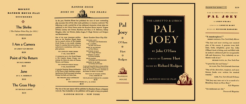 Item #8220 Pal Joey, The Libretto and Lyrics. John O'Hara