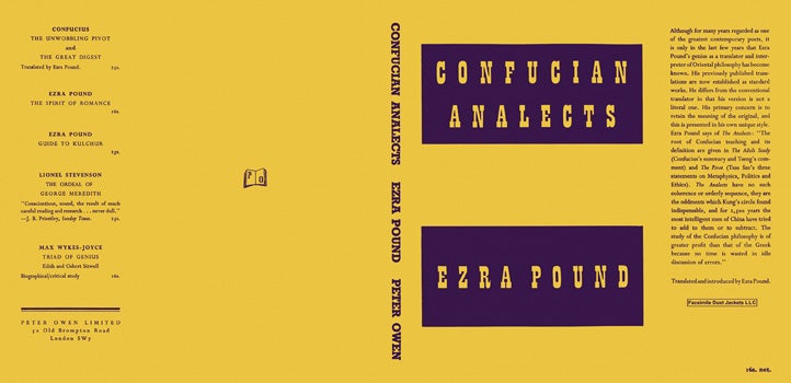 Item #8226 Confucian Analects. Ezra Pound
