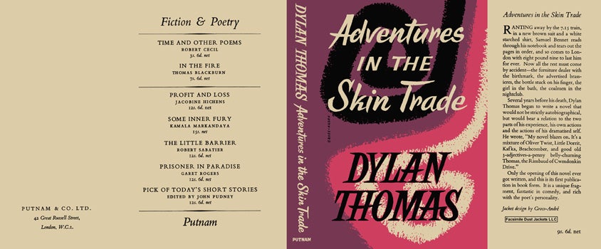 Item #8243 Adventures in the Skin Trade. Dylan Thomas.