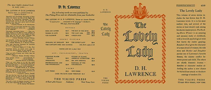Item #8246 Lovely Lady, The. D. H. Lawrence