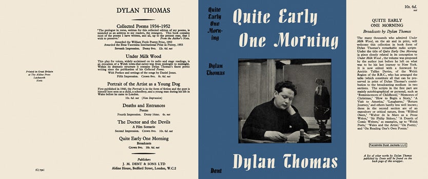 Item #8248 Quite Early One Morning. Dylan Thomas