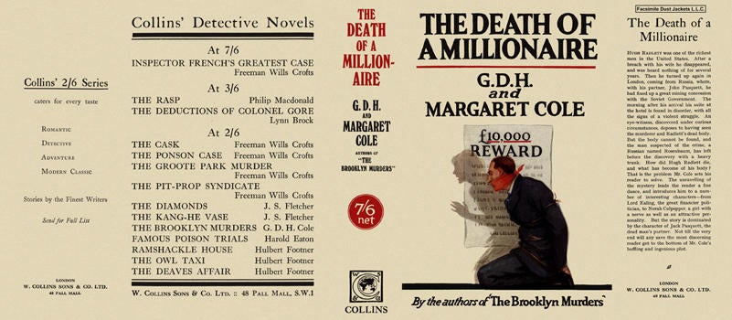 Item #825 Death of a Millionaire, The. G. D. H. Cole, Margaret Cole.