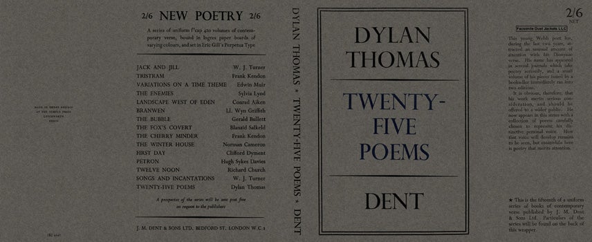 Item #8253 Twenty-Five Poems. Dylan Thomas