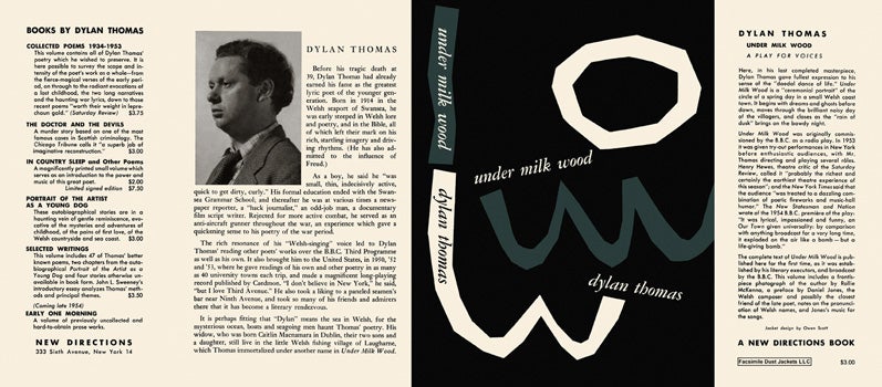 Item #8254 Under Milk Wood, A Play for Voices. Dylan Thomas
