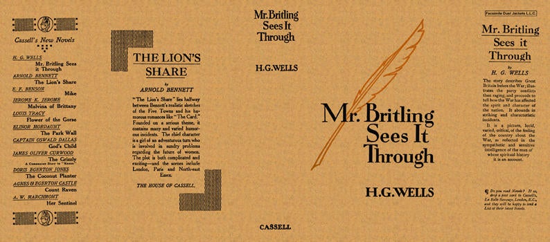Item #8266 Mr. Britling Sees It Through. H. G. Wells