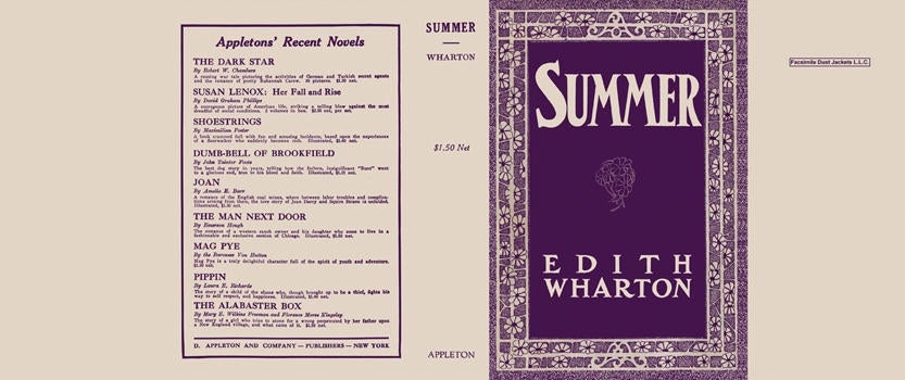 Item #8271 Summer. Edith Wharton.