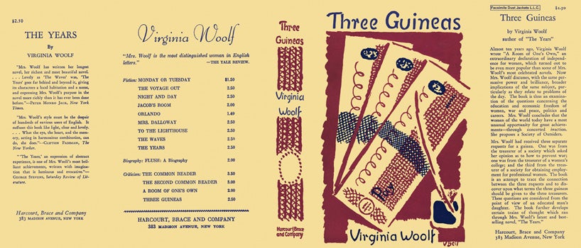 Item #8289 Three Guineas. Virginia Woolf
