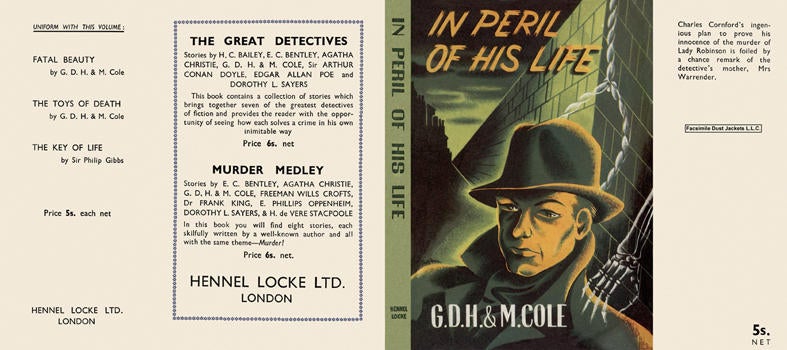 Item #834 In Peril of His Life. G. D. H. Cole, Margaret Cole