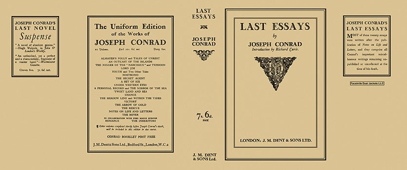 Item #8376 Last Essays. Joseph Conrad