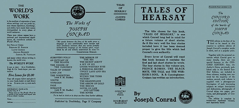 Item #8377 Tales of Hearsay. Joseph Conrad