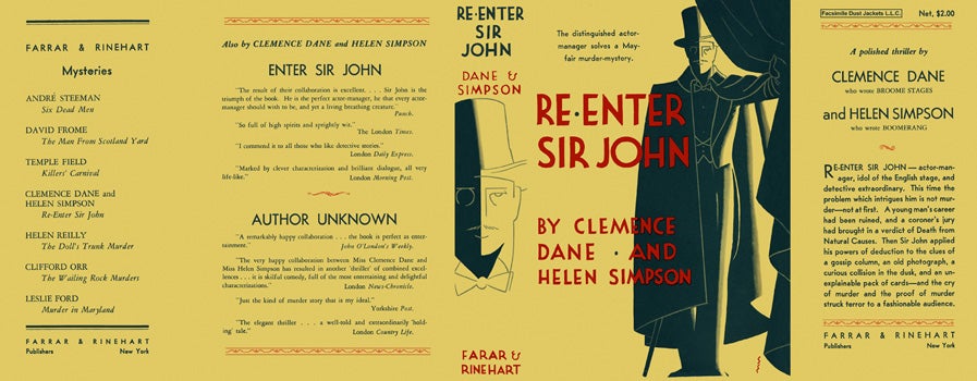 Item #8477 Re-Enter Sir John. Clemence Dane, Helen Simpson