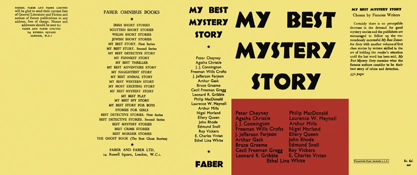Item #85 My Best Mystery Story. Anthology