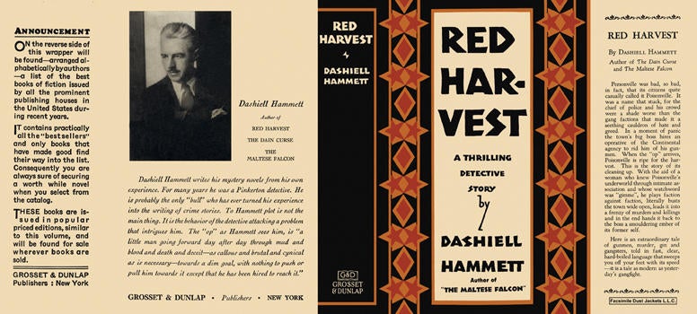 Item #8526 Red Harvest. Dashiell Hammett