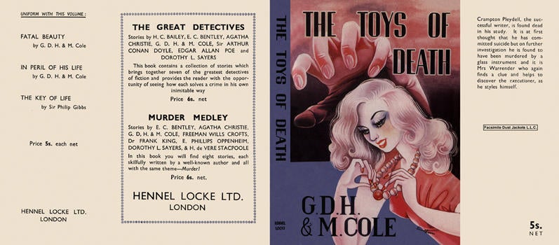 Item #853 Toys of Death, The. G. D. H. Cole, Margaret Cole